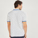 Leaf Print Polo T-shirt with Short Sleeves and Button Closure-Polos-thumbnailMobile-3