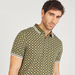 Printed Polo T-shirt with Short Sleeves and Button Closure-Polos-thumbnail-5