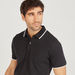 Printed Polo T-shirt with Short Sleeves and Button Closure-Polos-thumbnailMobile-0