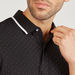 Printed Polo T-shirt with Short Sleeves and Button Closure-Polos-thumbnailMobile-4