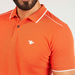 Solid Polo Shirt with Short Sleeves and Tipping Detail-Polos-thumbnailMobile-2