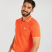 Solid Polo Shirt with Short Sleeves and Tipping Detail-Polos-thumbnailMobile-4