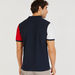 Colourblocked Polo T-shirt with Short Sleeves and Button Closure-Polos-thumbnailMobile-3