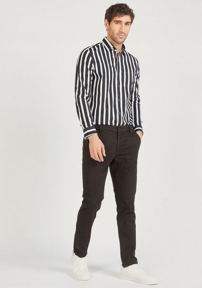 Striped Shirt with Long Sleeves and Pocket-Shirts-image-2