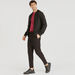 Solid Zip Through Bomber Jacket with Long Sleeves and Pockets-Jackets-thumbnailMobile-1