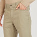 Slim Fit Solid Mid-Rise Trousers with Pockets-Pants-thumbnail-2