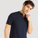 Textured Polo T-shirt with Short Sleeves-Polos-thumbnailMobile-4
