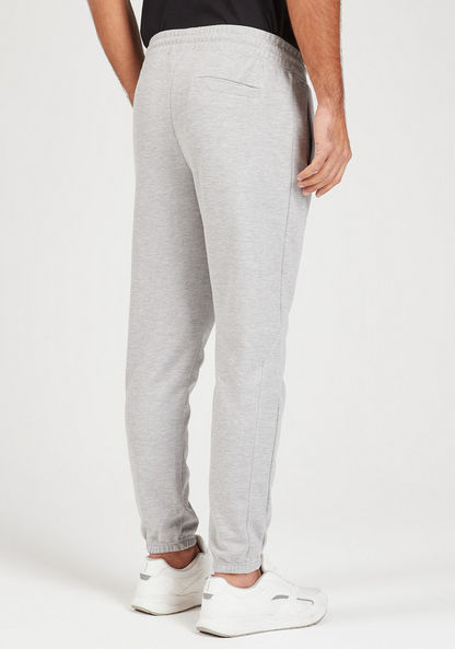 Solid Cut and Sew Joggers with Drawstring Closure and Pockets-Joggers-image-3