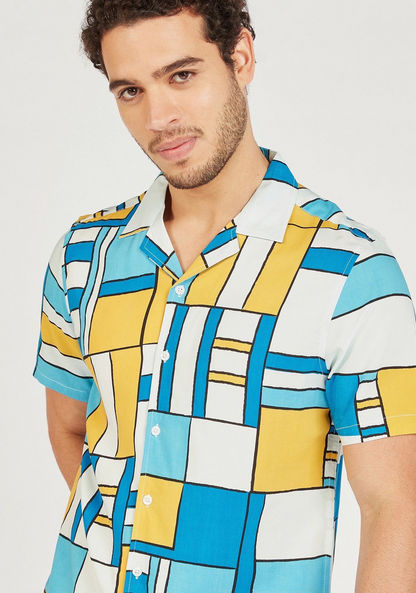 Printed Shirt with Short Sleeves and Button Closure-Shirts-image-2