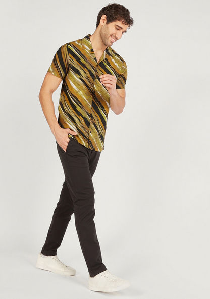 Printed Shirt with Short Sleeves and Button Closure-Shirts-image-2