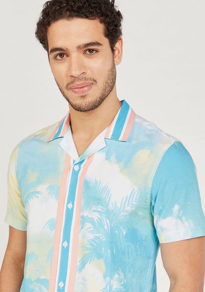 Printed Shirt with Short Sleeves and Button Closure-Shirts-image-4