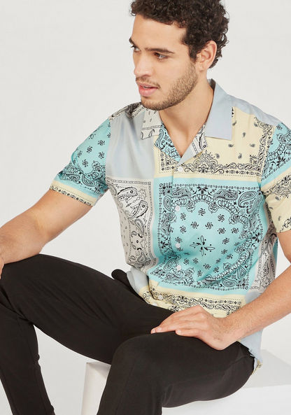 Printed Shirt with Short Sleeves and Button Closure-Shirts-image-1