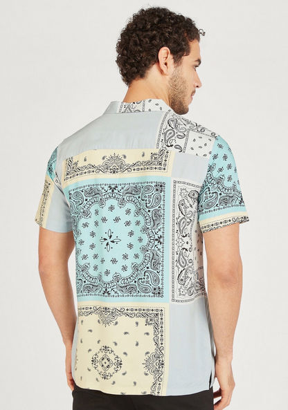 Printed Shirt with Short Sleeves and Button Closure-Shirts-image-3
