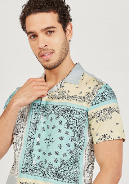 Printed Shirt with Short Sleeves and Button Closure-Shirts-image-5