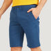 Solid Shorts with Button Closure and Pockets-Shorts-thumbnail-2