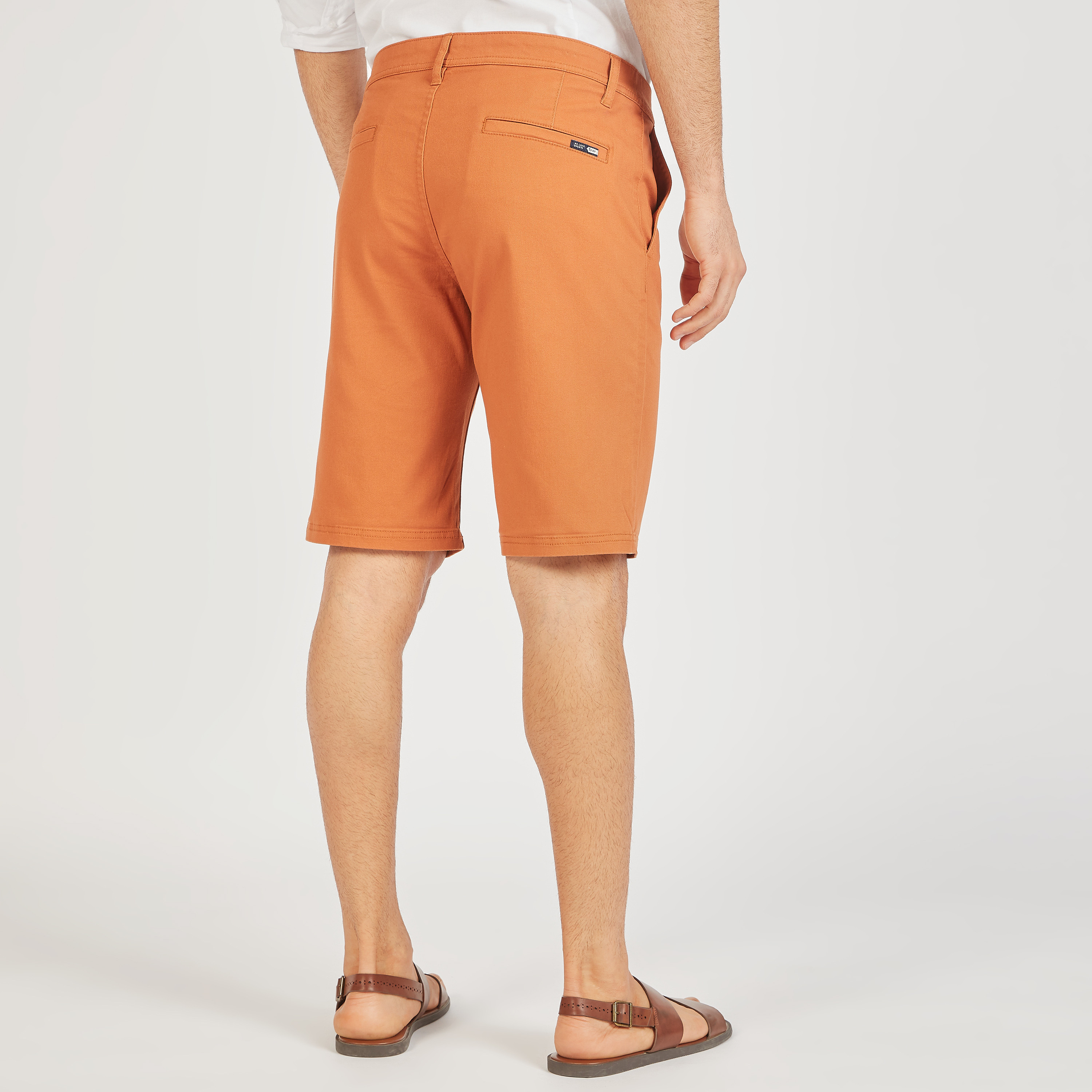 Solid Shorts with Button Closure and Pockets-men-clothing-bottoms-shorts-image-9