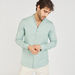 Solid Mandarin Collar Shirt with Long Sleeves and Button Closure-Shirts-thumbnail-1