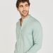 Solid Mandarin Collar Shirt with Long Sleeves and Button Closure-Shirts-thumbnailMobile-2