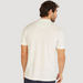 Solid Mandarin Neck Polo T-shirt with Short Sleeves and Button Closure-Polos-thumbnailMobile-3