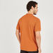Solid Polo T-shirt with Mandarin Neck and Short Sleeves-Polos-thumbnail-3