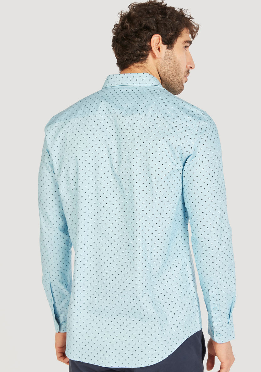 Printed Shirt with Long Sleeves and Button Closure-Shirts-image-3
