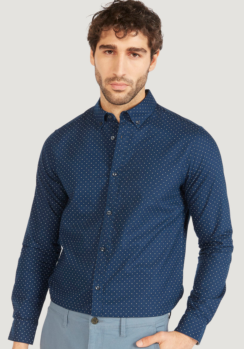 Printed Shirt with Long Sleeves and Button Closure-Shirts-image-0