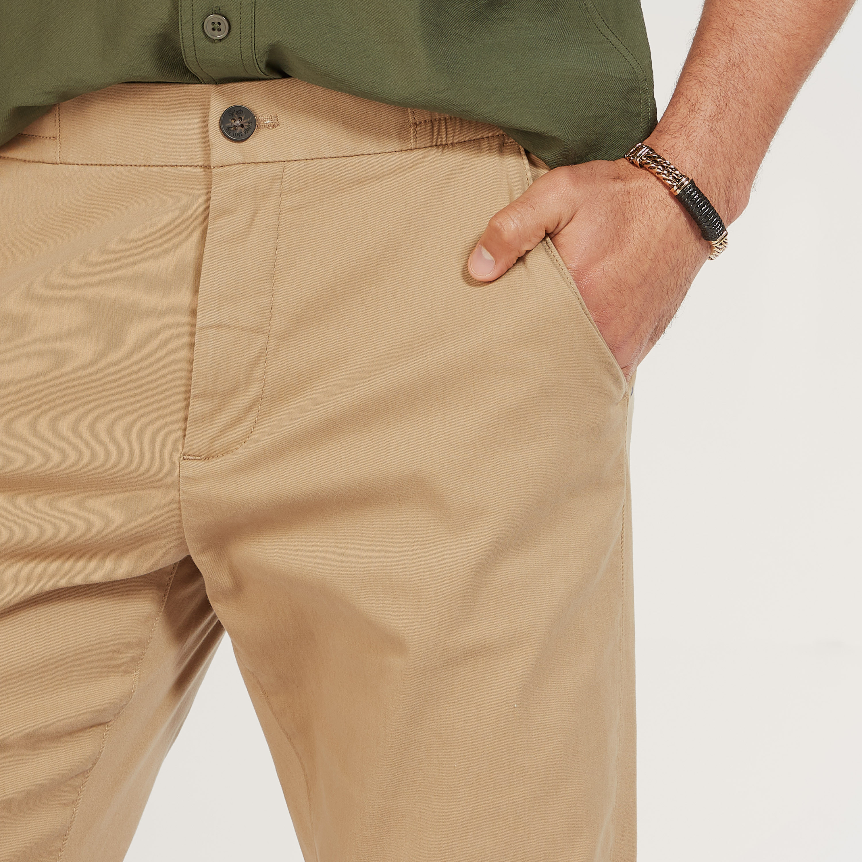 بنطلون شينو سادة بأزرار إغلاق-men-clothing-bottoms-trousersandchinos-chinos-image-3