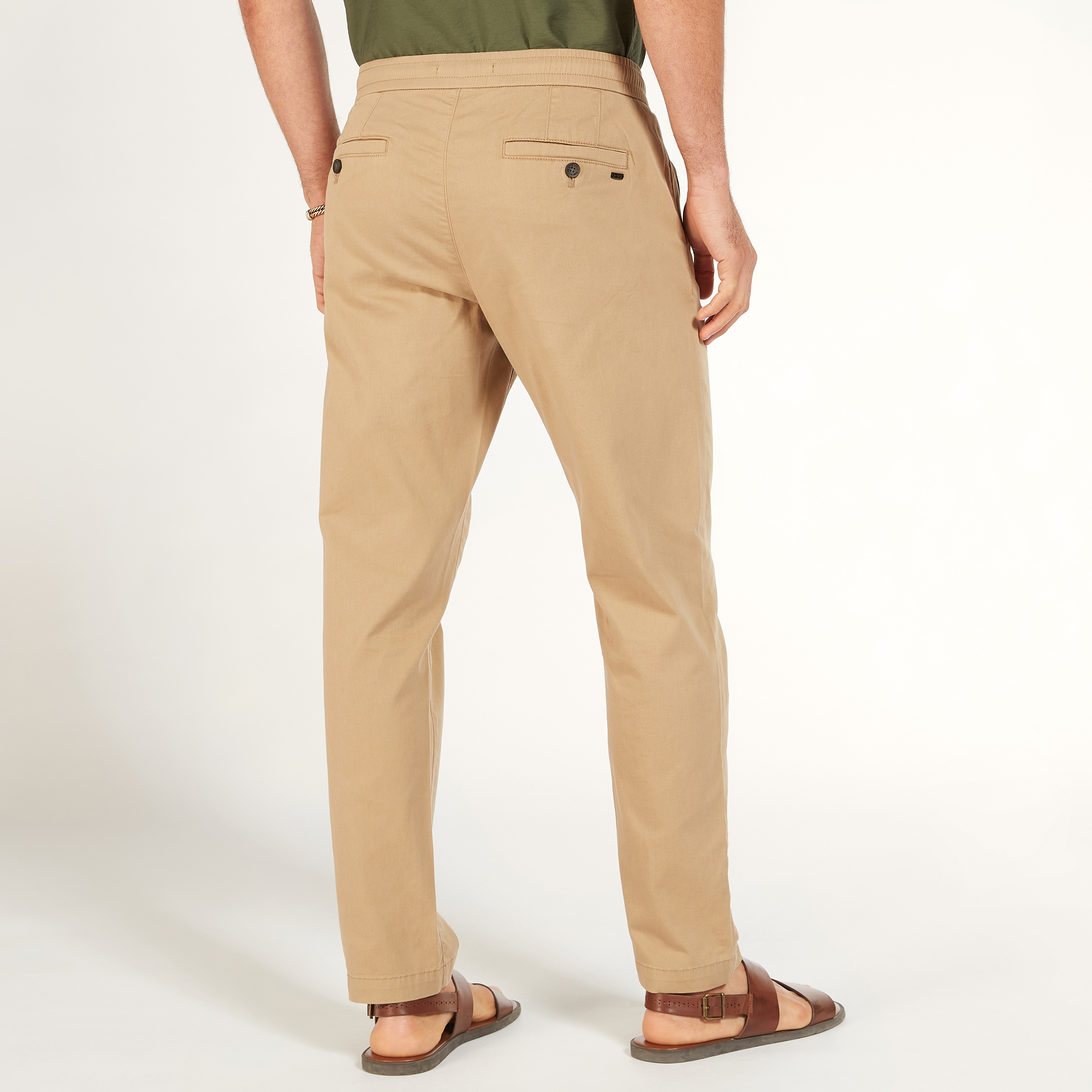 بنطلون شينو سادة بأزرار إغلاق-men-clothing-bottoms-trousersandchinos-chinos-image-4