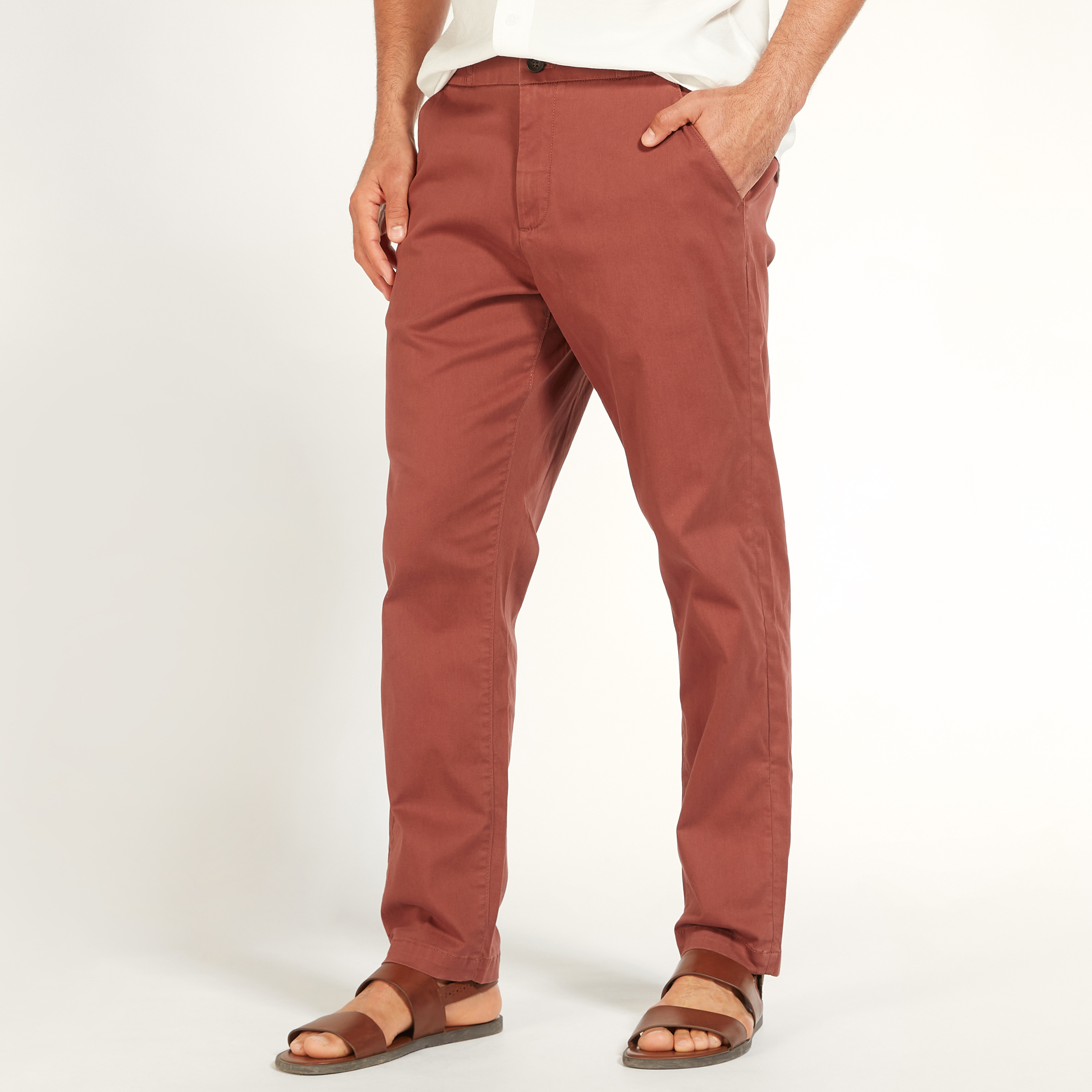 بنطلون شينو سادة بأزرار إغلاق-men-clothing-bottoms-trousersandchinos-chinos-image-13