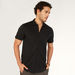 Solid Shirt with Short Sleeves and Button Closure-Shirts-thumbnail-4
