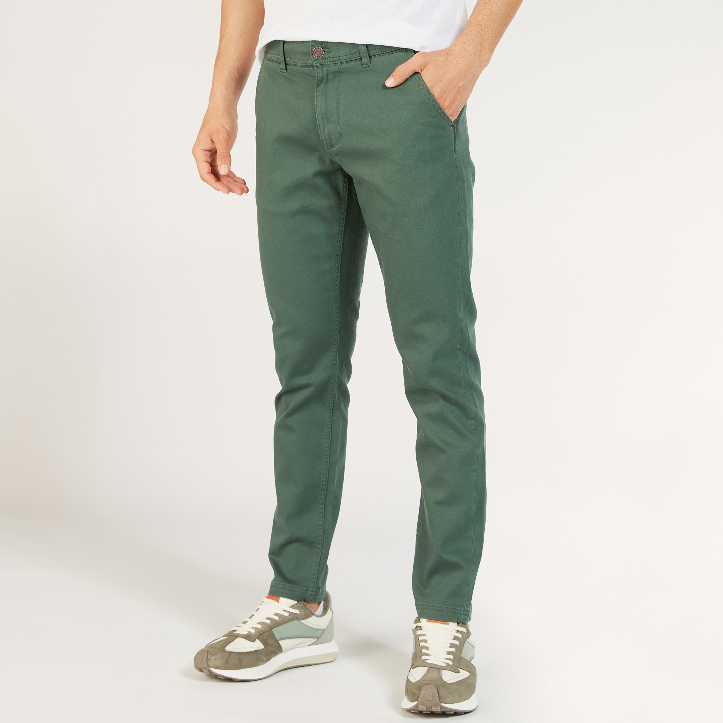 Solid Slim Fit Trousers with Pockets and Button Closure-men-clothing-bottoms-trousersandchinos-trousers-image-5
