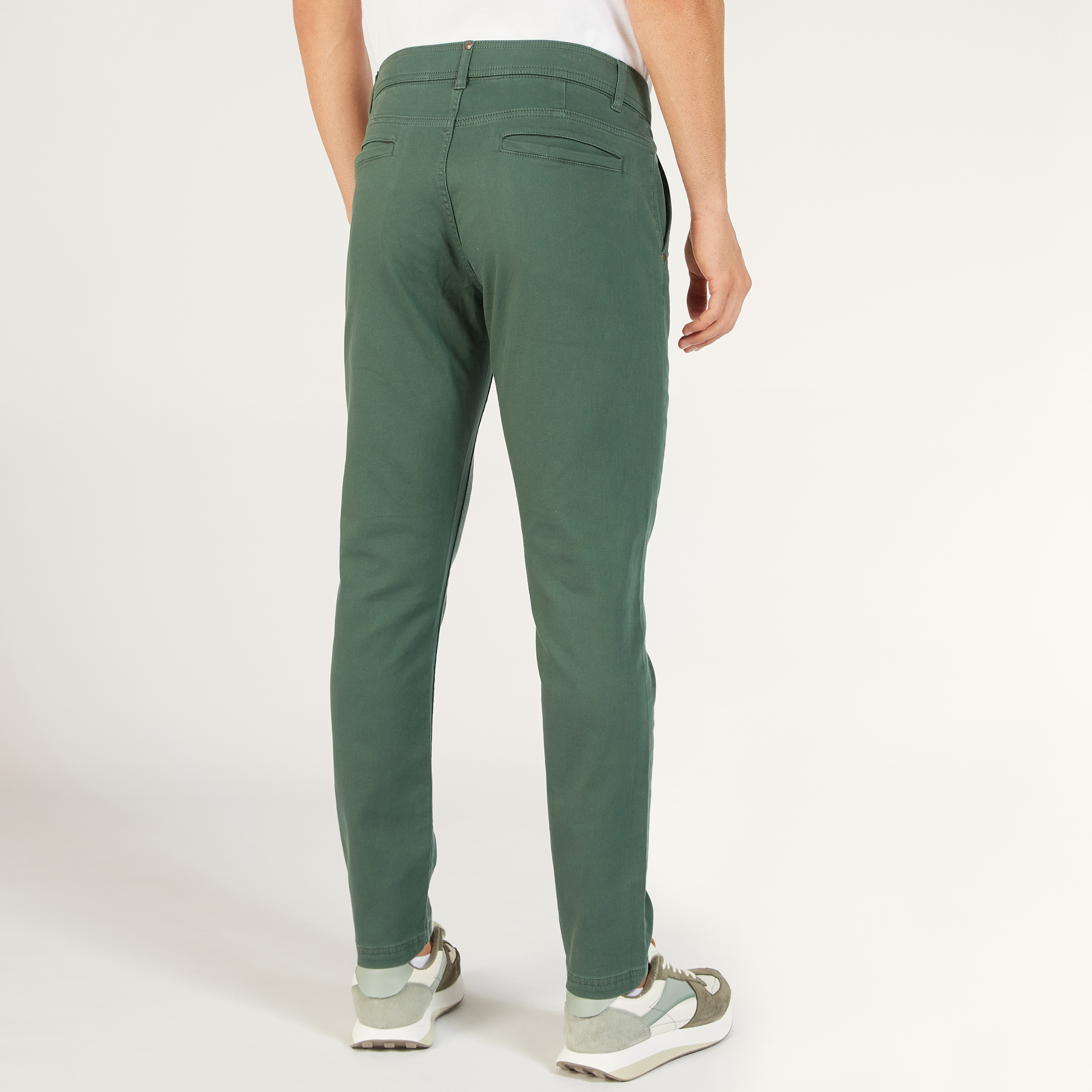 Solid Slim Fit Trousers with Pockets and Button Closure-men-clothing-bottoms-trousersandchinos-trousers-image-8