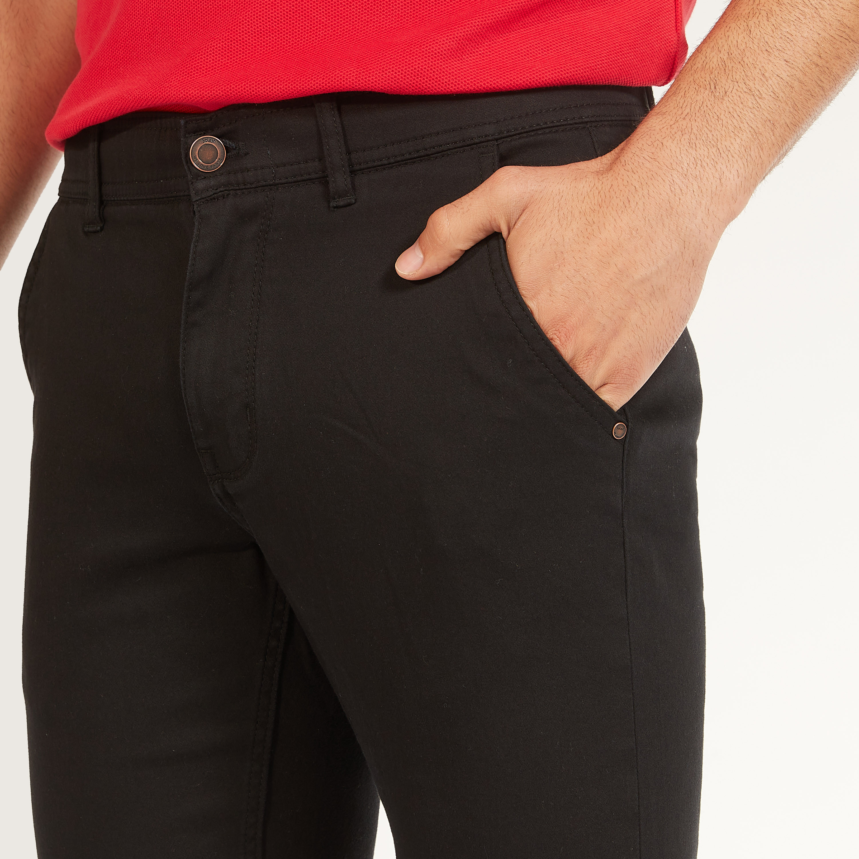 Solid Slim Fit Trousers with Pockets and Button Closure-men-clothing-bottoms-trousersandchinos-trousers-image-16