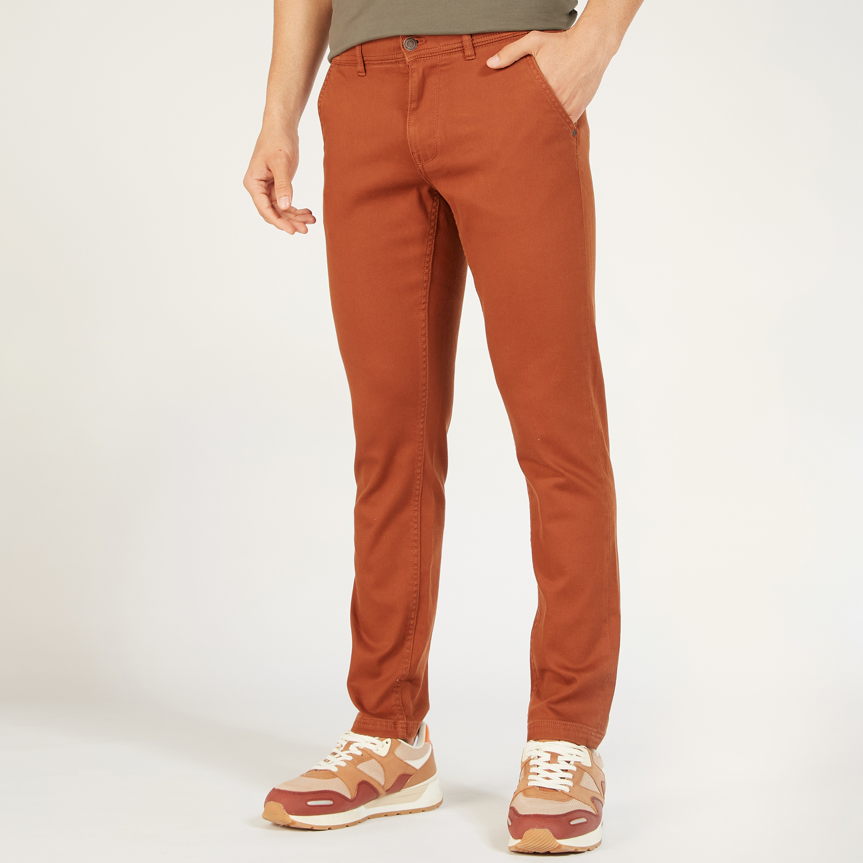 Solid Slim Fit Trousers with Pockets and Button Closure-men-clothing-bottoms-trousersandchinos-trousers-image-18