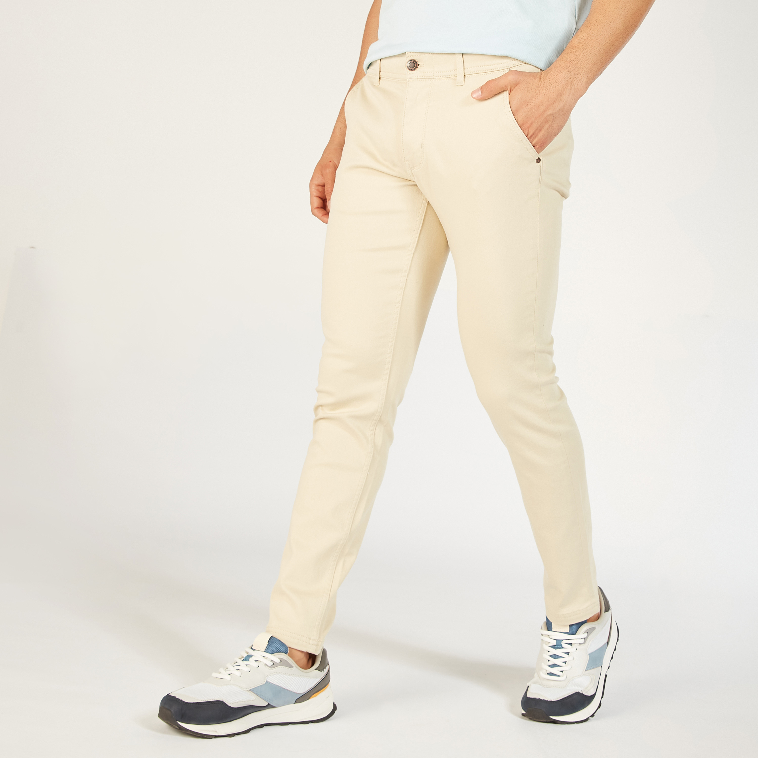 Solid Slim Fit Trousers with Pockets and Button Closure-men-clothing-bottoms-trousersandchinos-trousers-image-22