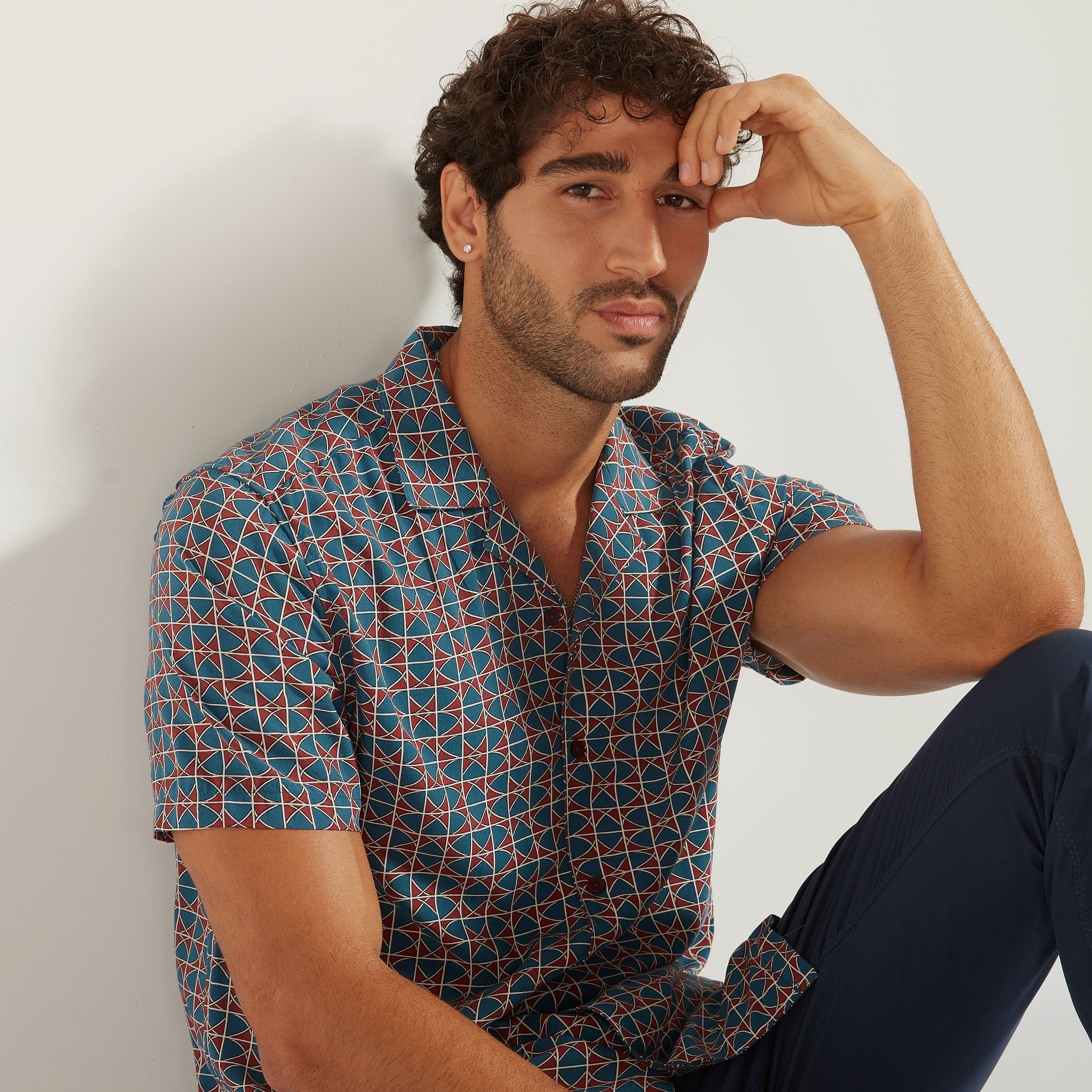 Printed Shirt with Short Sleeves-men-clothing-shirts-image-5