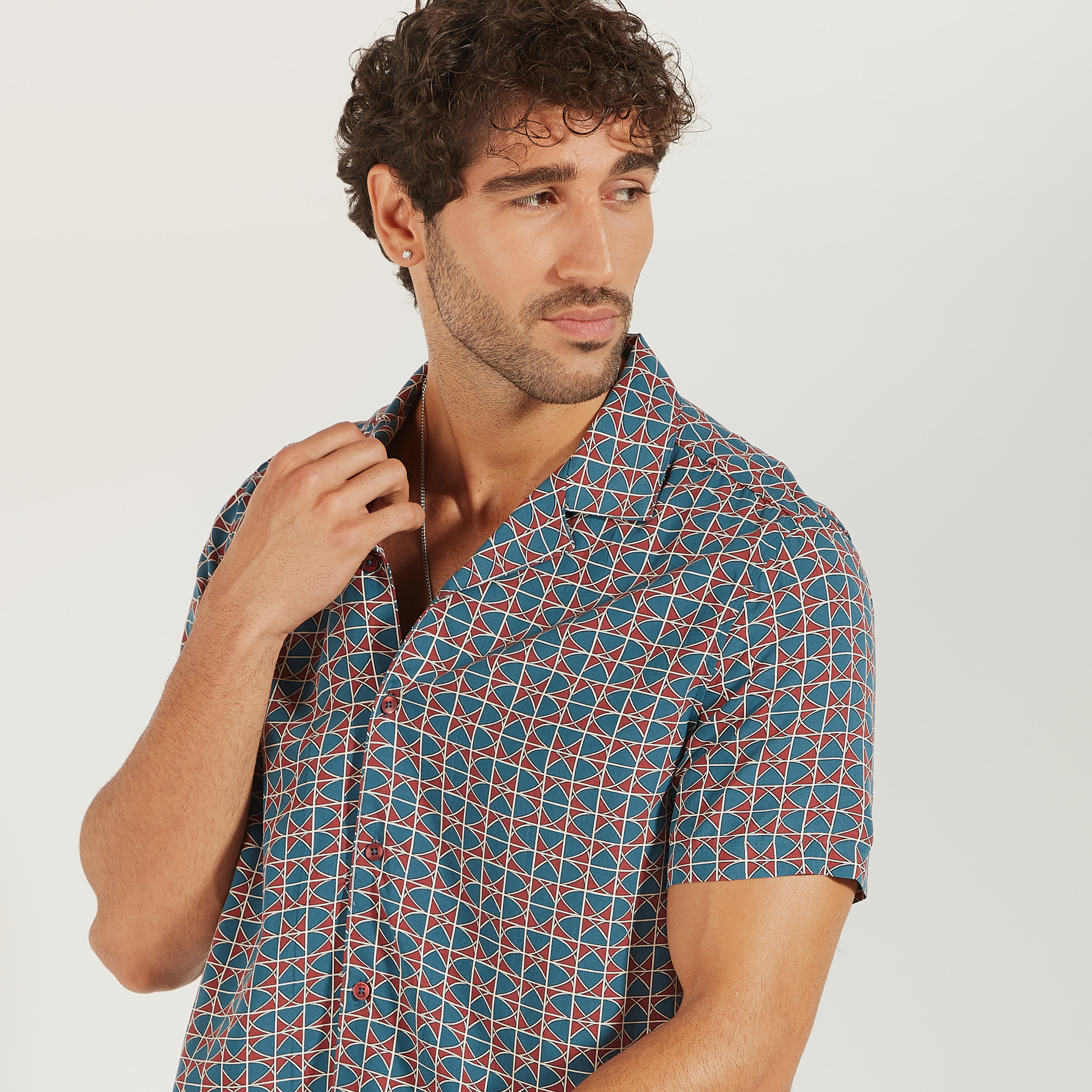 Printed Shirt with Short Sleeves-men-clothing-shirts-image-6