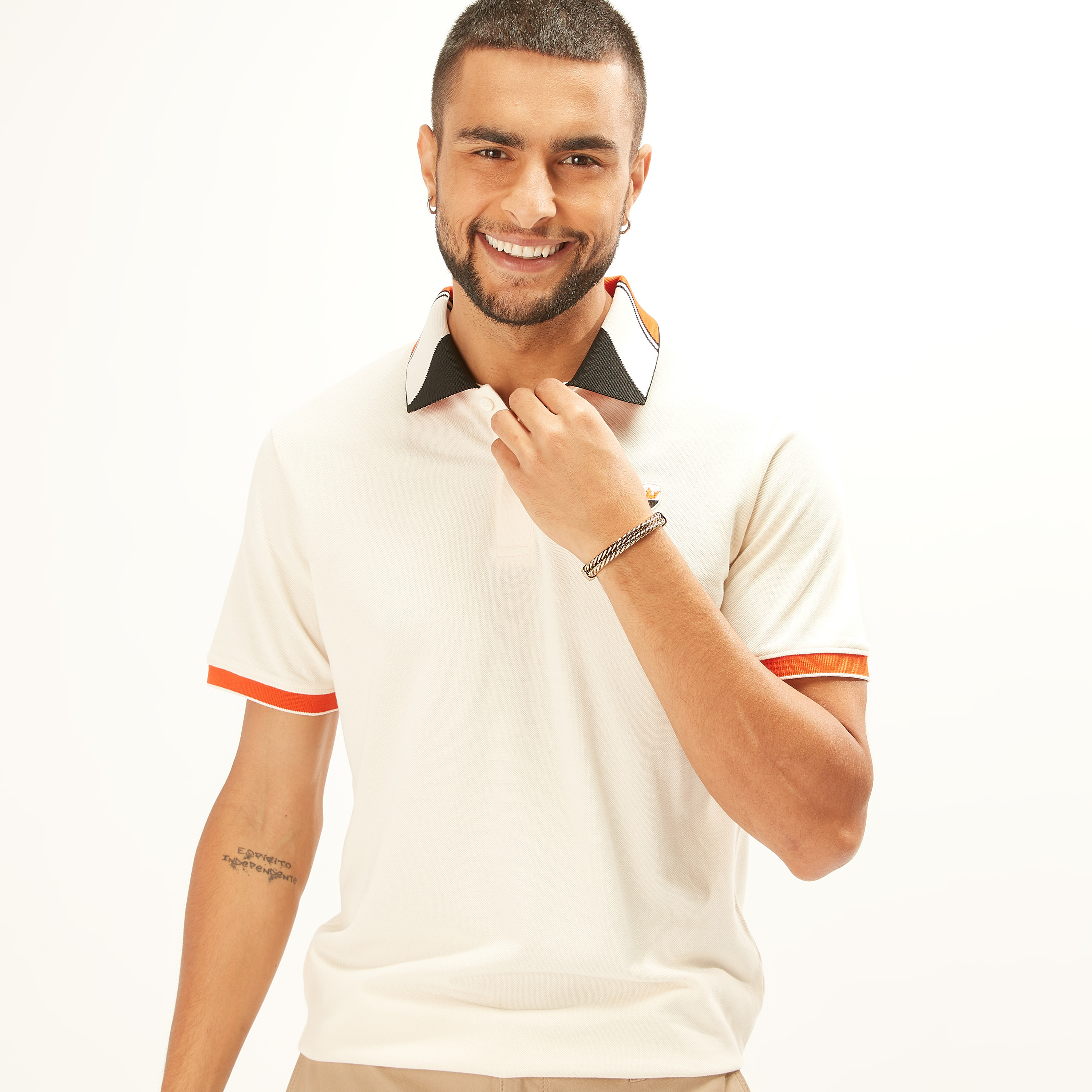 Jacquard Detail Polo T-shirt with Short Sleeves and Button Closure-men-clothing-tshirtsandpolos-polos-image-7