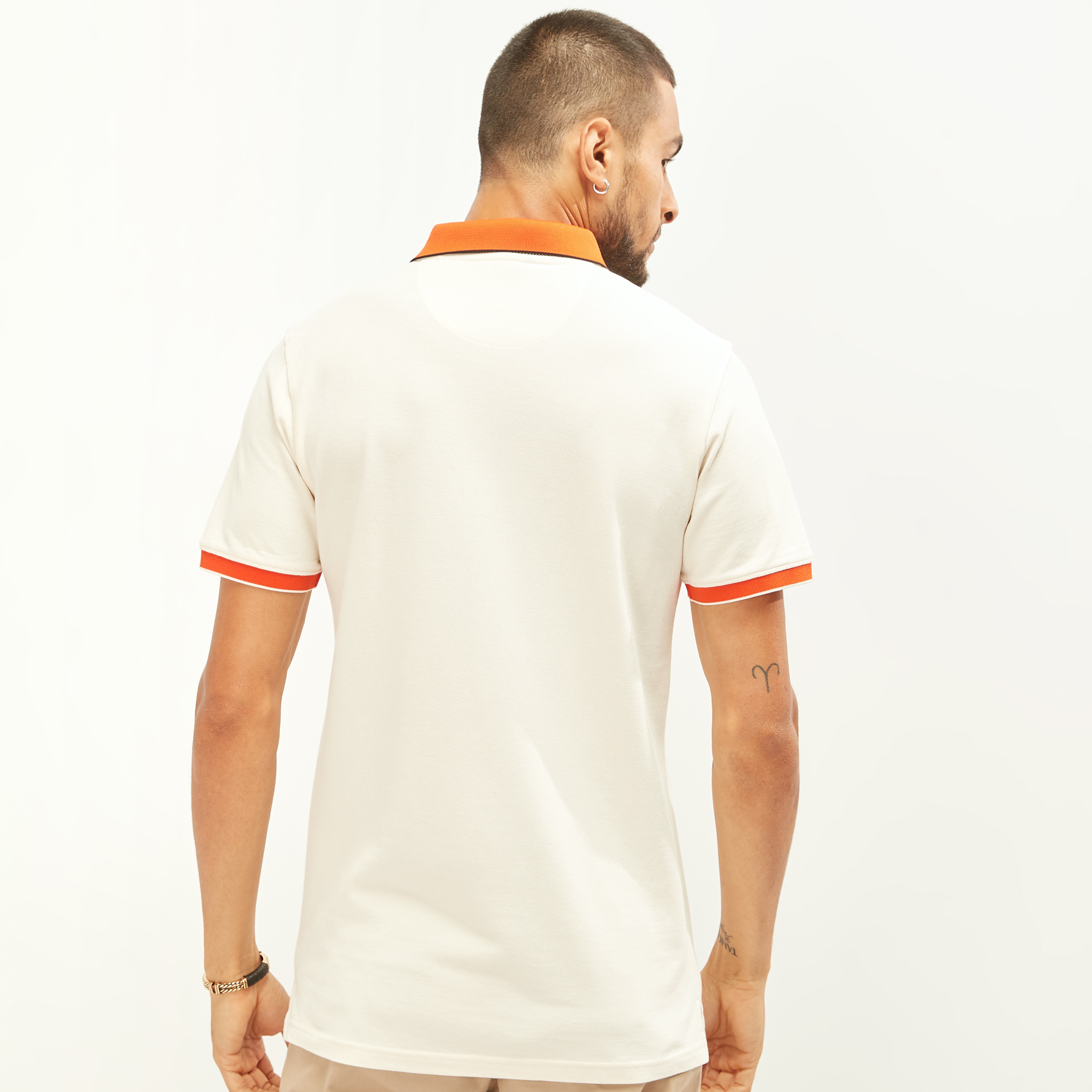 Jacquard Detail Polo T-shirt with Short Sleeves and Button Closure-men-clothing-tshirtsandpolos-polos-image-10