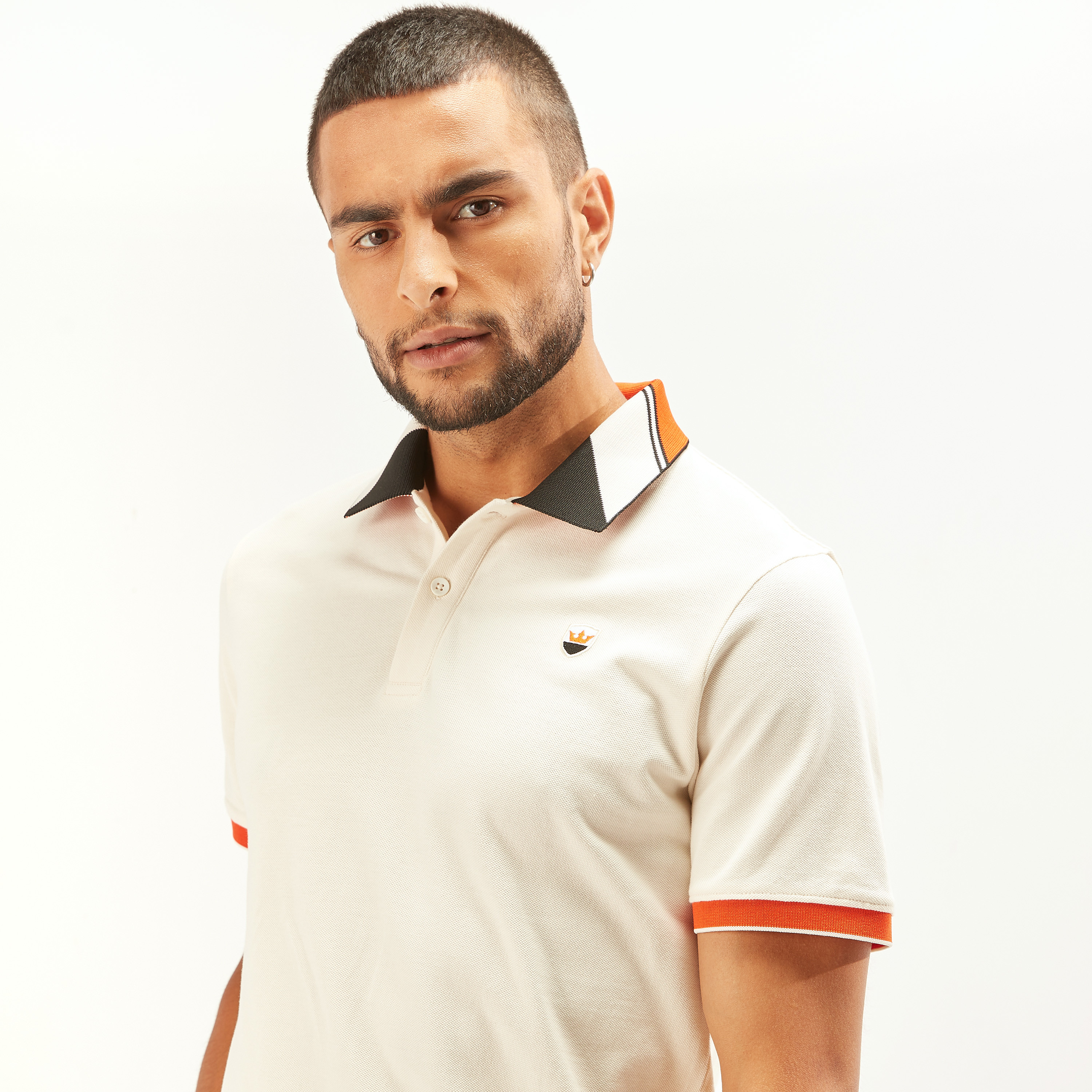 Jacquard Detail Polo T-shirt with Short Sleeves and Button Closure-men-clothing-tshirtsandpolos-polos-image-11