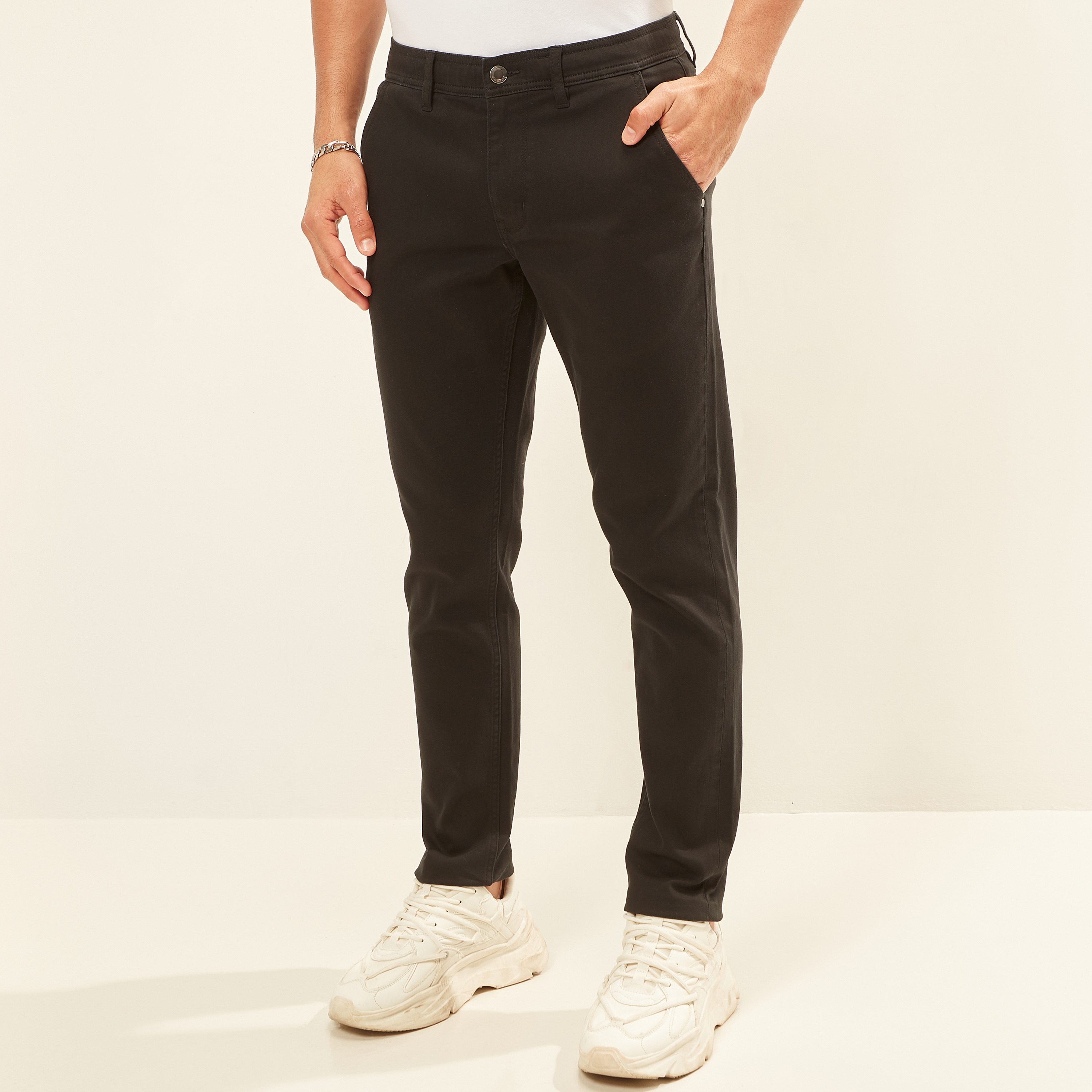 Solid Trouser with Button Closure and Pockets-men-clothing-bottoms-trousersandchinos-trousers-image-1
