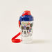 Mickey Mouse Print Canteen Bottle with Cap and Strap - 440 ml-Mealtime Essentials-thumbnail-0
