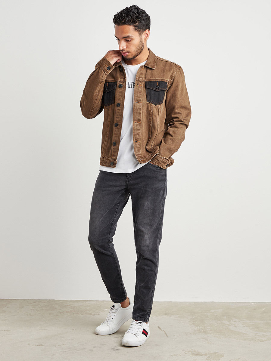Contrast Pocket Detail Button Down Denim Jacket-men-clothing-jacketsandblazers-jackets-image-2