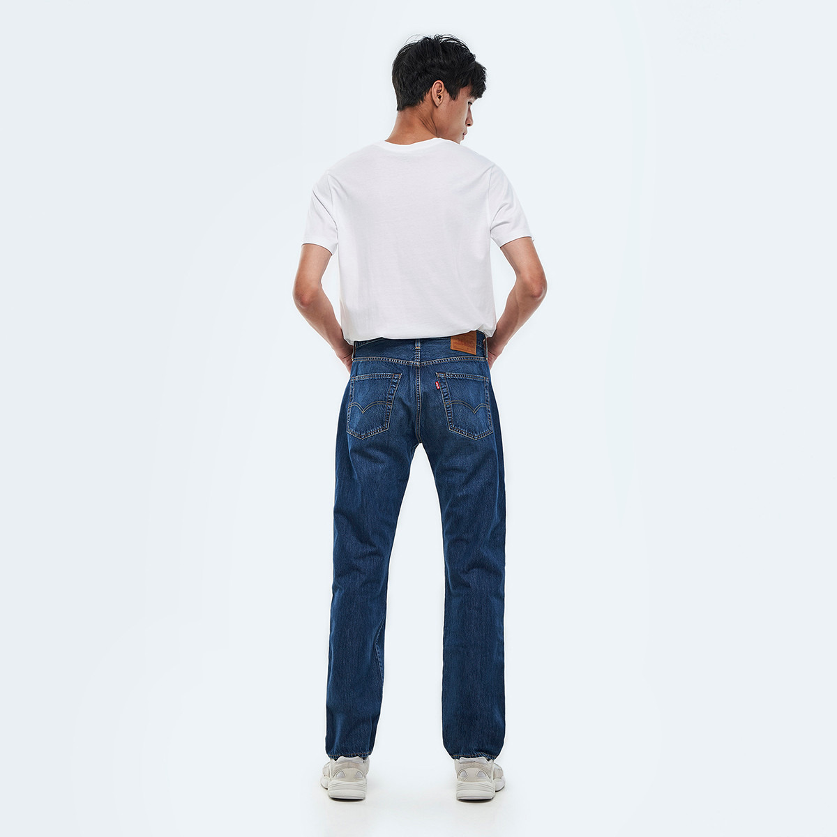 Levi's Men 501 Blue Solid Jeans with Button and Zip Closure-men-clothing-bottoms-jeans-image-2