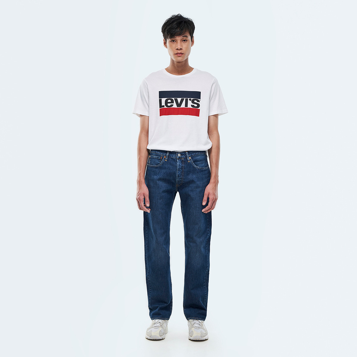 Levi's Men 501 Blue Solid Jeans with Button and Zip Closure-men-clothing-bottoms-jeans-image-3