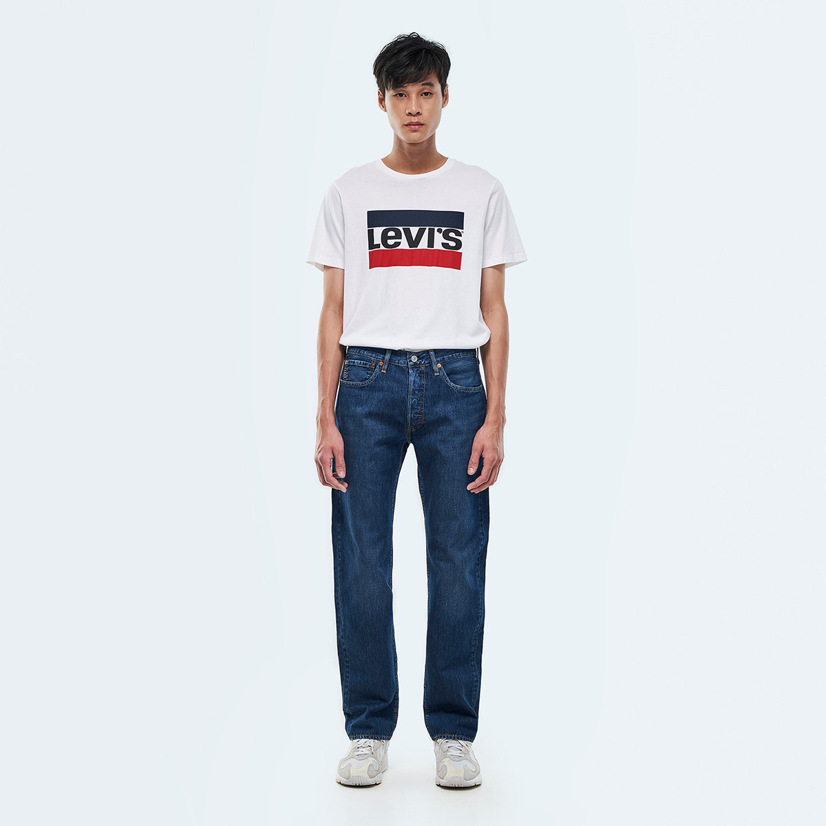 Levi's Men 501 Blue Solid Jeans with Button and Zip Closure-men-clothing-bottoms-jeans-image-6