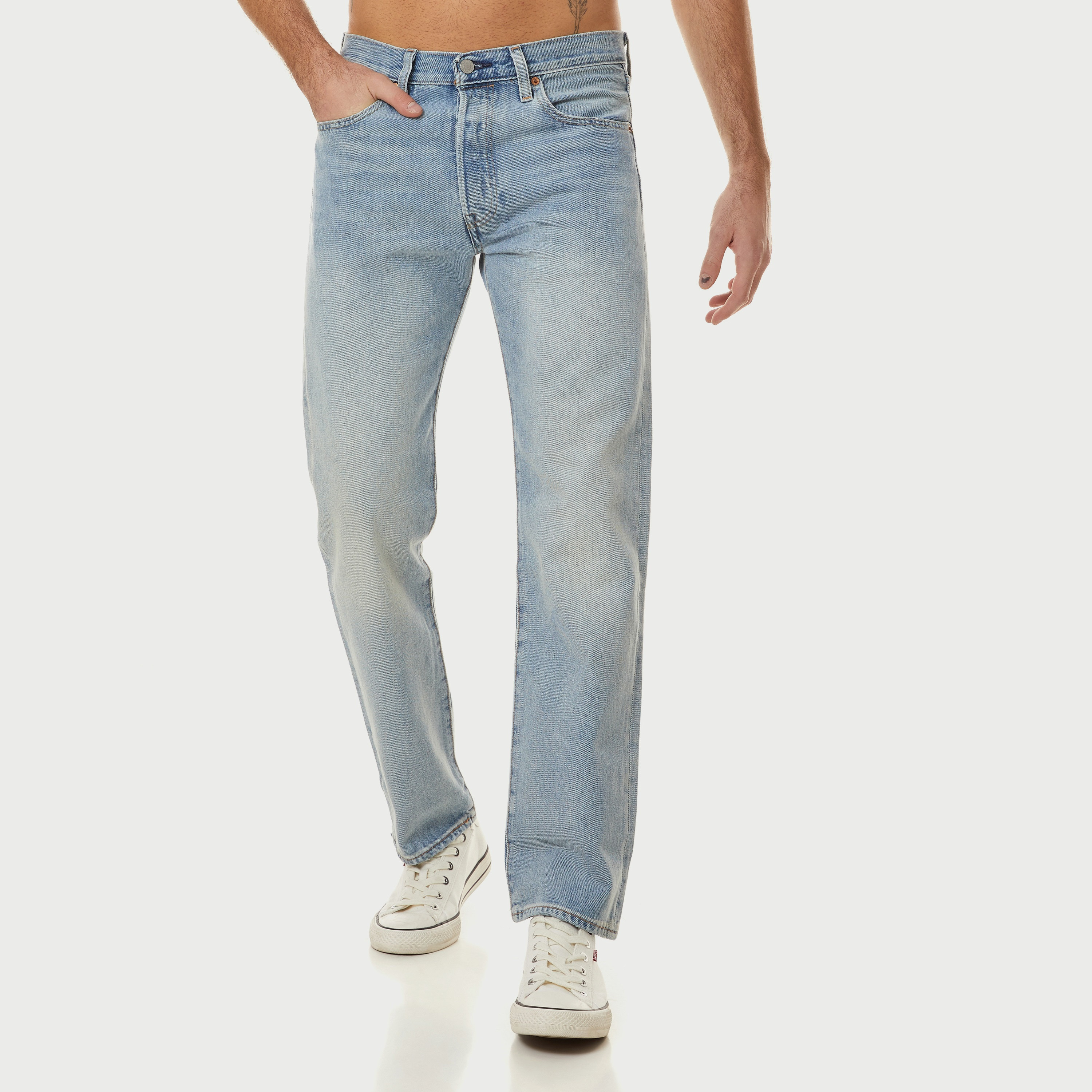 Levi's Blue Straight Fit Mid Rise Jeans-men-clothing-bottoms-jeans-image-1