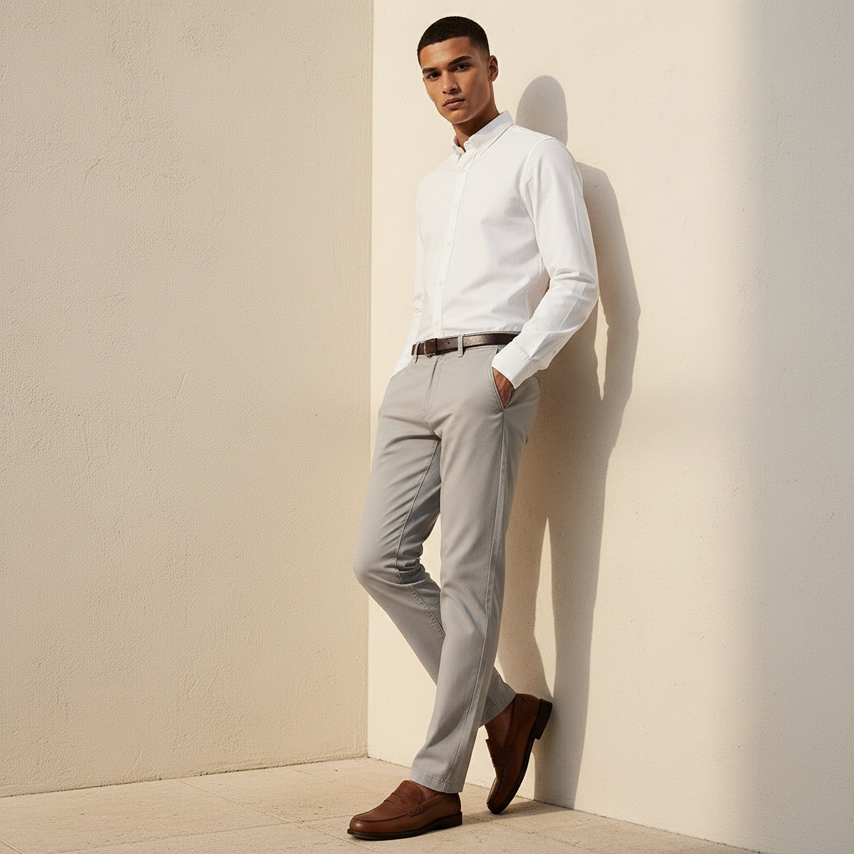 بنطلون تشينو بقصة ضيقة مع إغلاق بأزرار وجيوب-men-clothing-bottoms-trousersandchinos-chinos-image-2