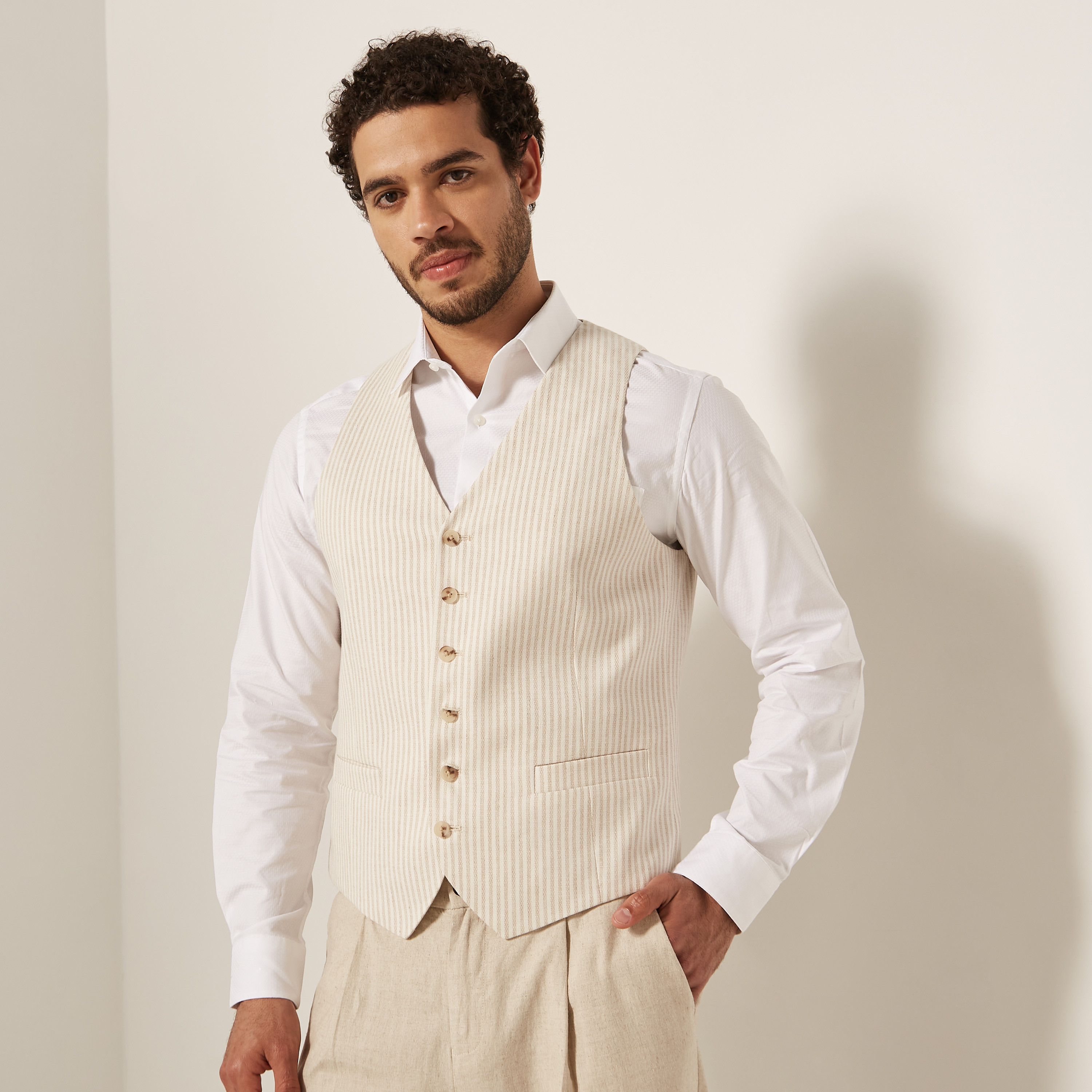 Mens striped outlet waistcoats