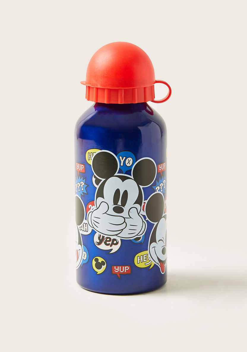 Mickey Mouse Print Bottle with Cap - 360 ml-Mealtime Essentials-image-0
